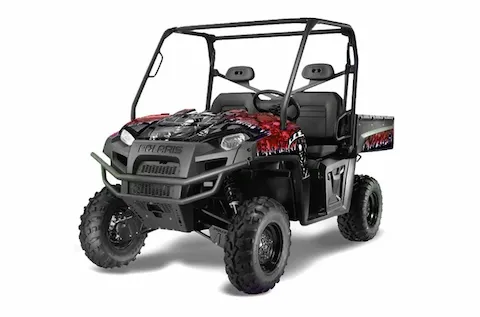 Polaris Ranger XP 500 / 700 4x4 EFI with the Reaper Green graphic kit