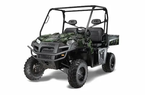 Polaris Ranger XP 500 / 700 4x4 EFI with the Camoplate Green graphic kit