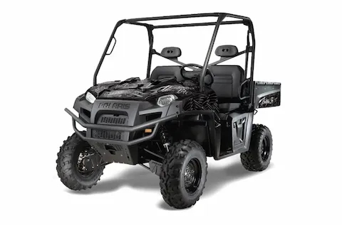 Polaris Ranger XP 500 / 700 4x4 EFI with the Skulls N Hammers Silver graphic kit