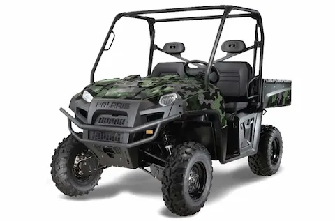 Polaris Ranger XP 500 / 800 / 900D 4x4 EFI with the Camoplate Green graphic kit